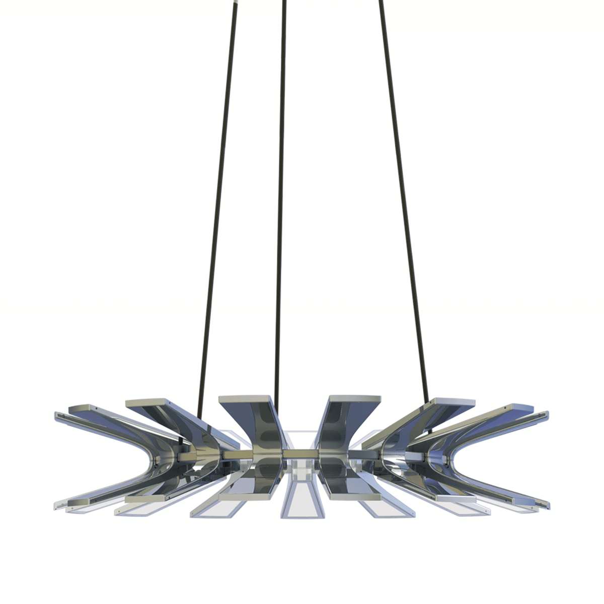 LED Wedge Suspension par Blackjack Lighting | Modèle de salle d'exposition