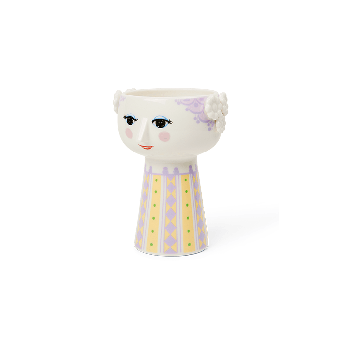 Bjørn Wiinblad 56536 Eva Vase in Lavender/Yellow