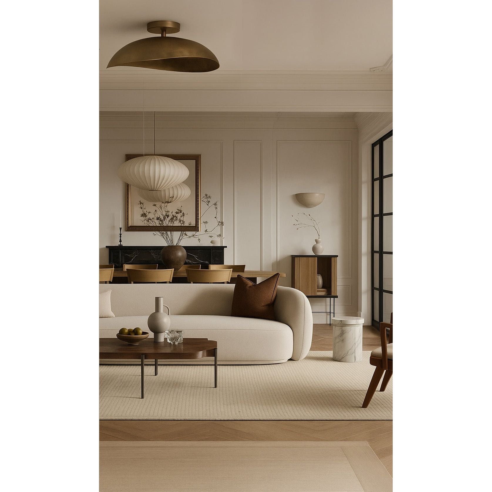 Dounia Home - DH-ZAHSEMFLU-MD-MGM - Zahra Semi-Flush - Matte Gun Metal