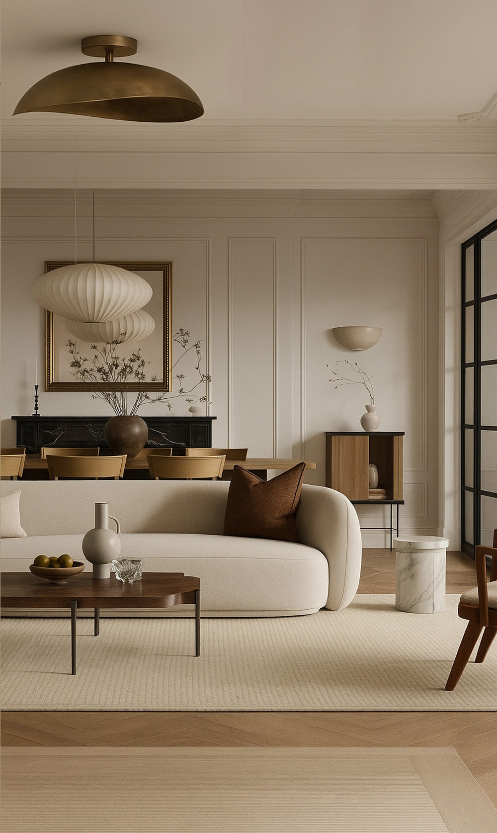 Dounia Home - DH-ZAHSEMFLU-MD-AB - Zahra Semi-Flush - Antique Brass