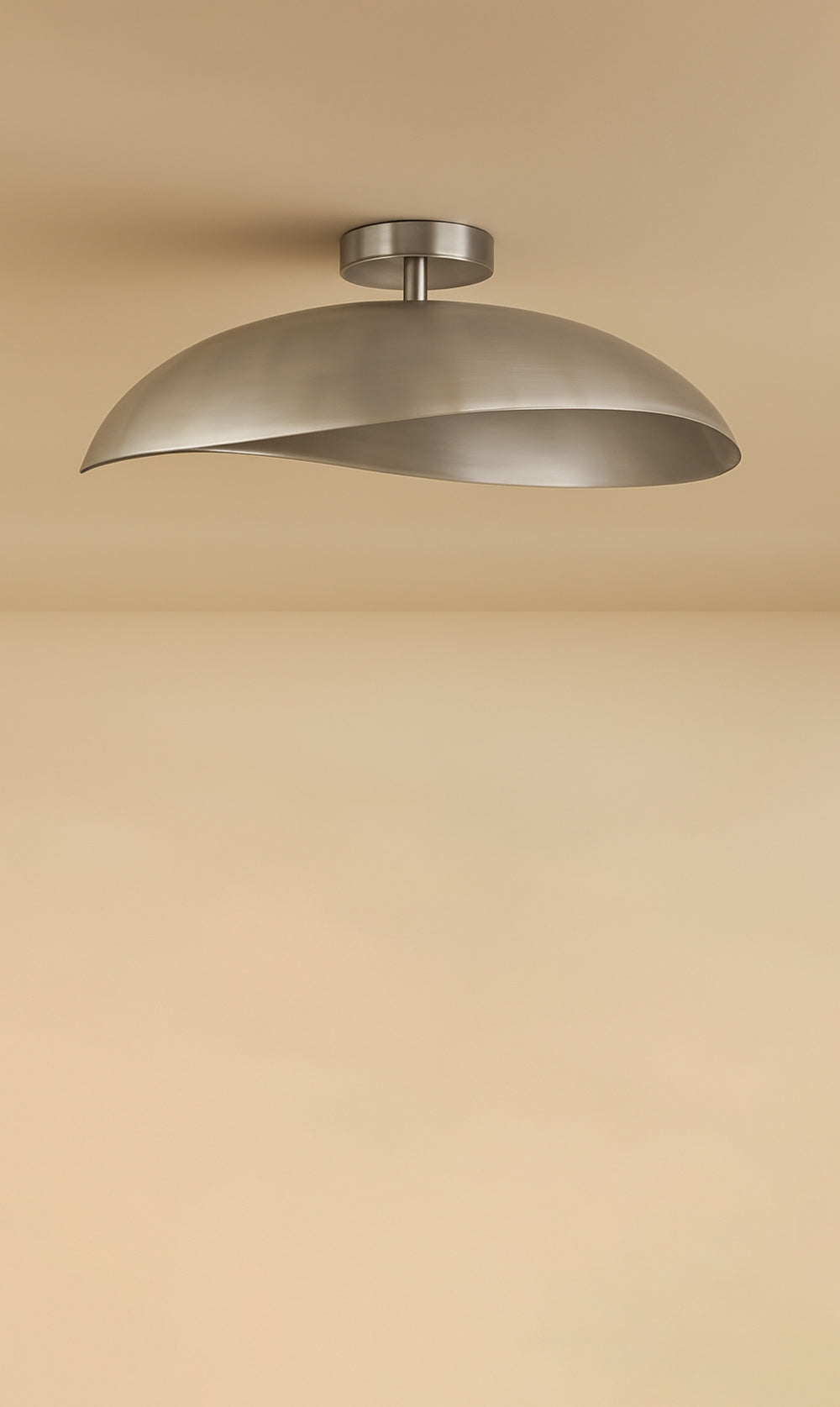 Dounia Home - DH-ZAHSEMFLU-MD-NIK - Zahra Semi-Flush - Brushed Nickel Silver