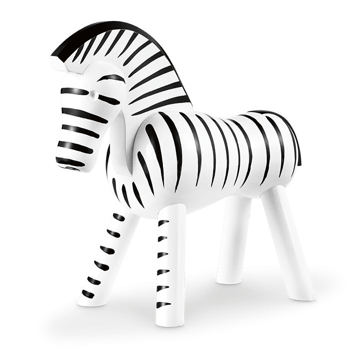 Kay Bojesen 39421 Zebra Wooden Figurine in Black/White