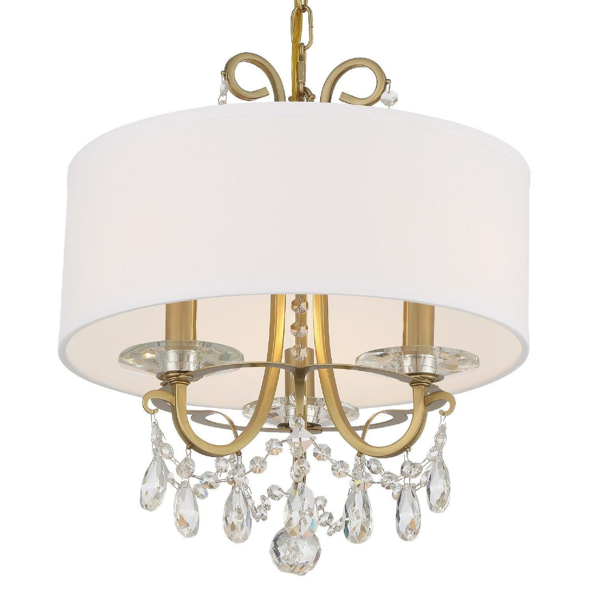Crystorama - Othello Drum Shade Chandelier - 6623-VG-CL-MWP | Montreal Lighting & Hardware