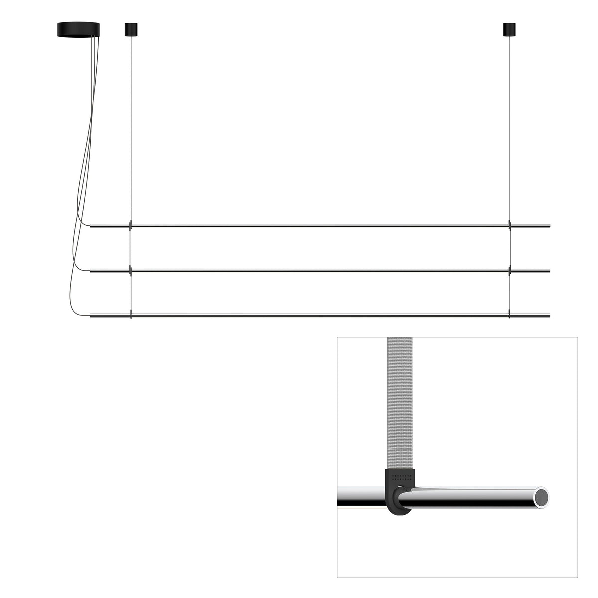 Pablo Designs - T.O Pendant 3 Stack - TO PND TPL CRM GRY | Montreal Lighting & Hardware