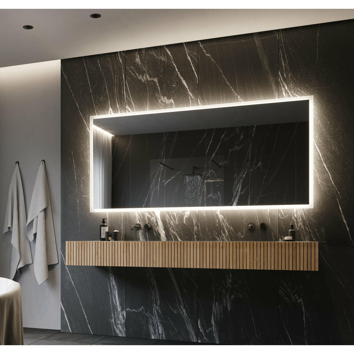 Paris Mirror - Rectangle Backlit LED Mirror - RECTX60363000 | Montreal Lighting & Hardware