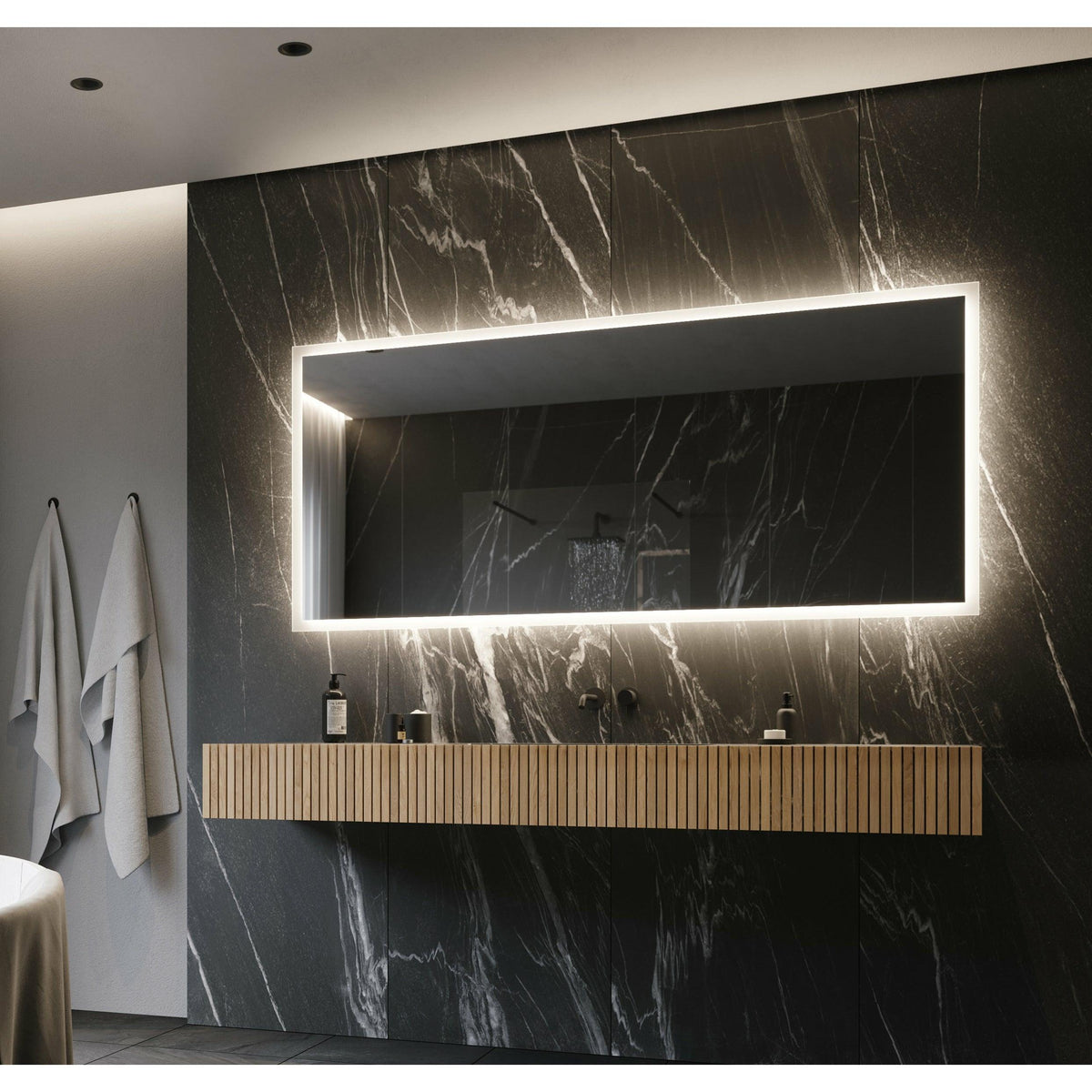 Paris Mirror - Rectangle Backlit LED Mirror - RECTX70323000 | Montreal Lighting & Hardware