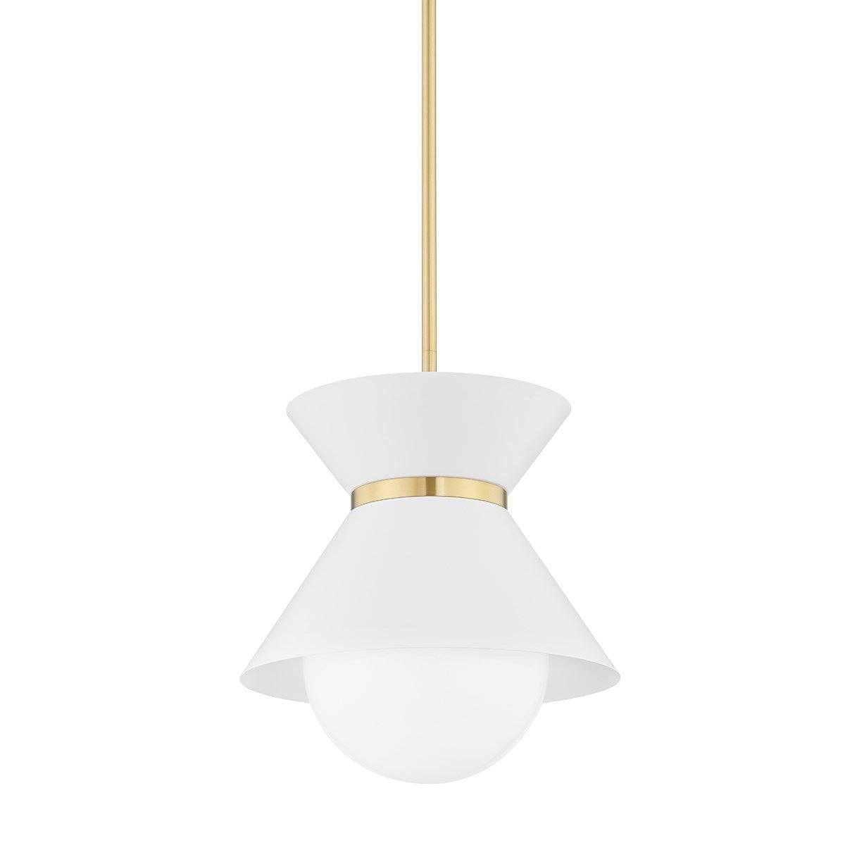 Troy Lighting - Scout Pendant - F8615-SWH/PBR | Montreal Lighting & Hardware