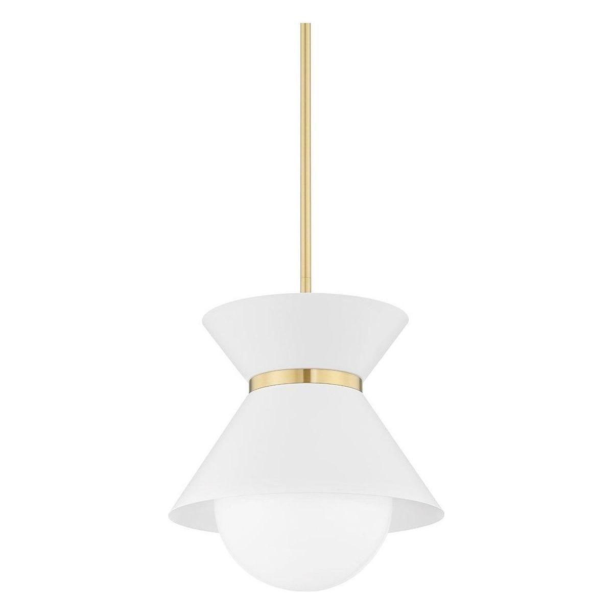 Troy Lighting - Scout Pendant - F8615-SWH/PBR | Montreal Lighting & Hardware