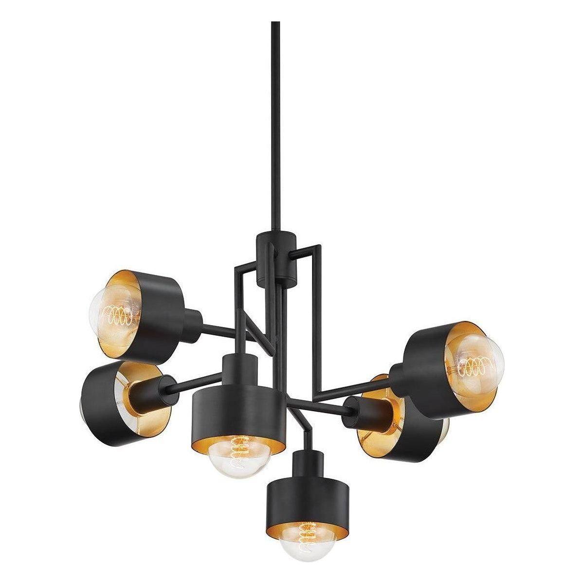 Troy Lighting - North Chandelier - F8726-SBK/GL | Montreal Lighting & Hardware