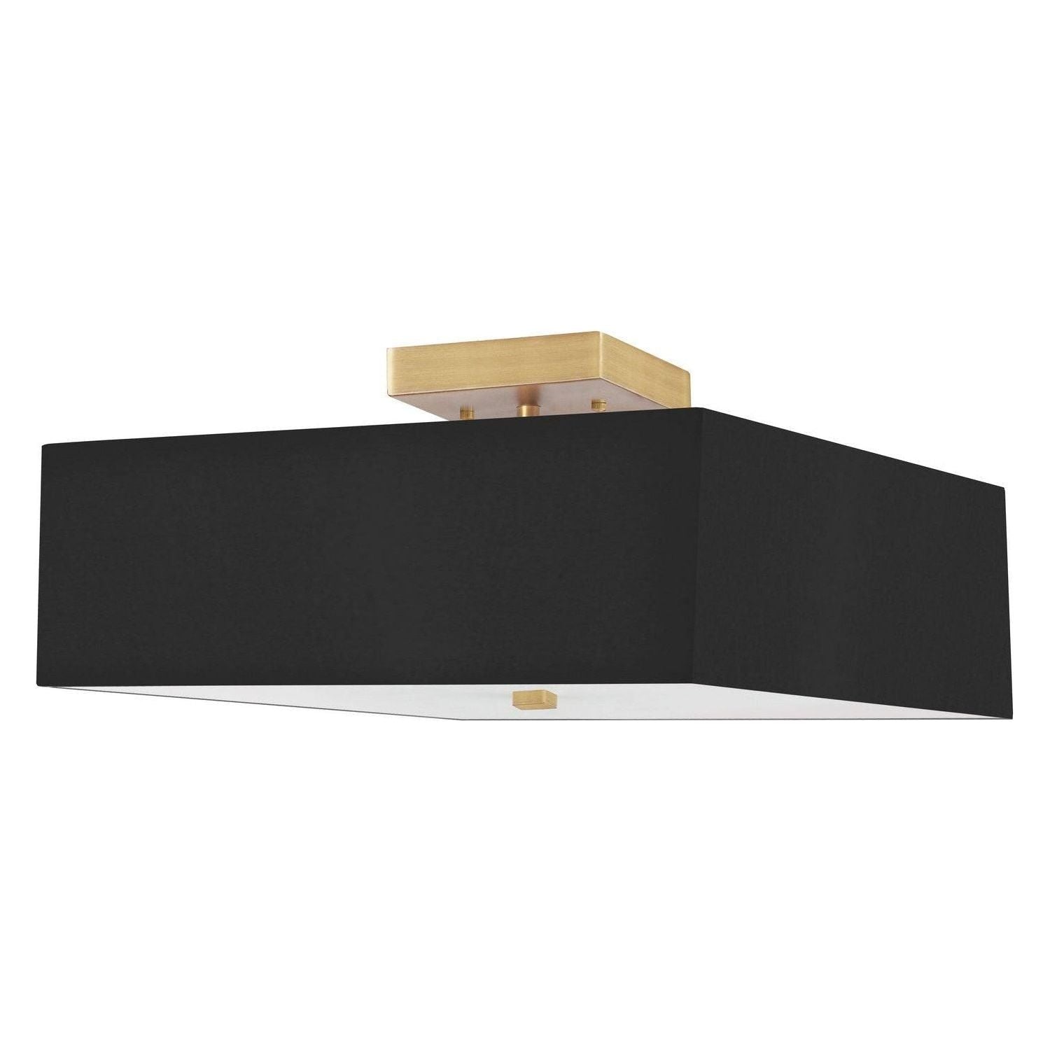 Dainolite - Seren Semi-Flush Mount - SRN-143SF-AGB-BK | Montreal Lighting & Hardware