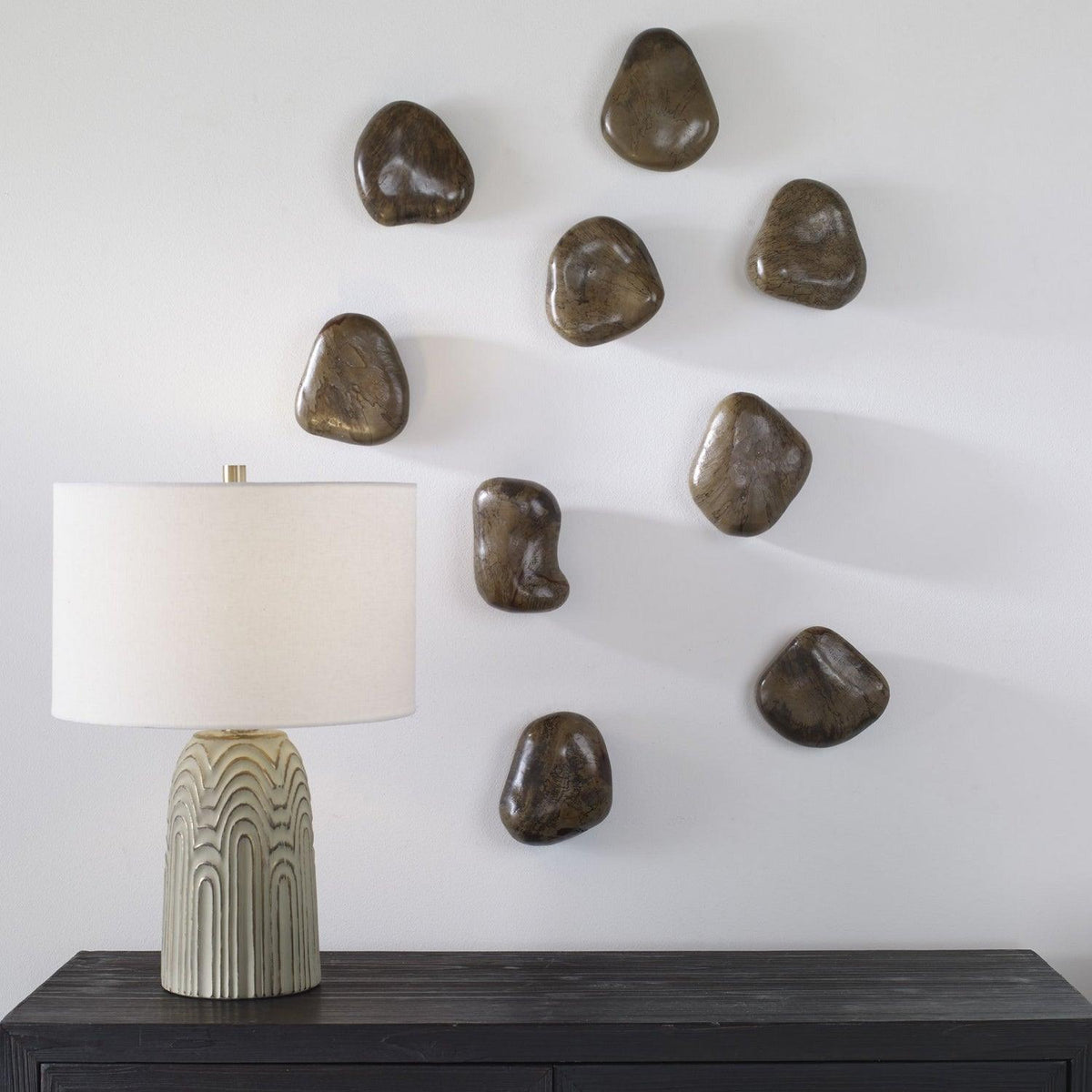 The Uttermost - Pebbles Wall Decor, Set of 9 - 04323 | Montreal Lighting & Hardware