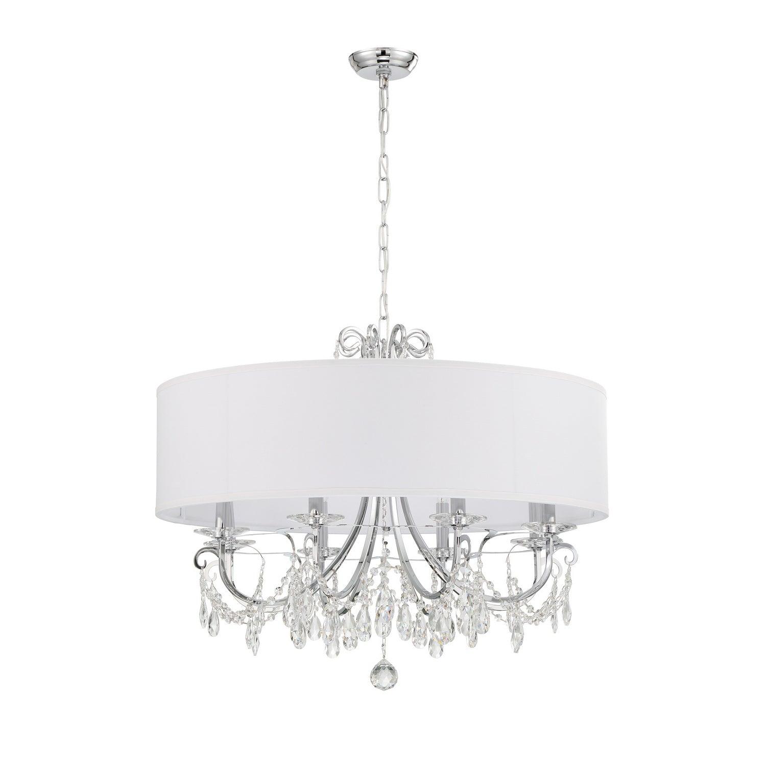 Crystorama - Othello Drum Shade Chandelier - 6628-CH-CL-MWP | Montreal Lighting & Hardware