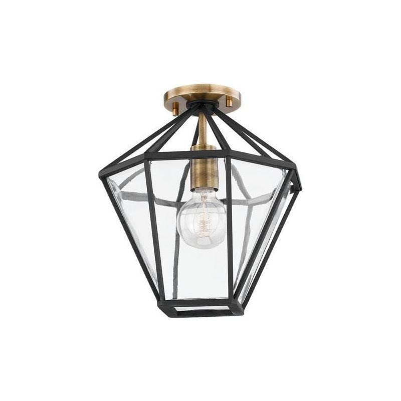 Troy Lighting - Moss Semi Flush Mount - C8211-PBR/TBK | Montreal Lighting & Hardware