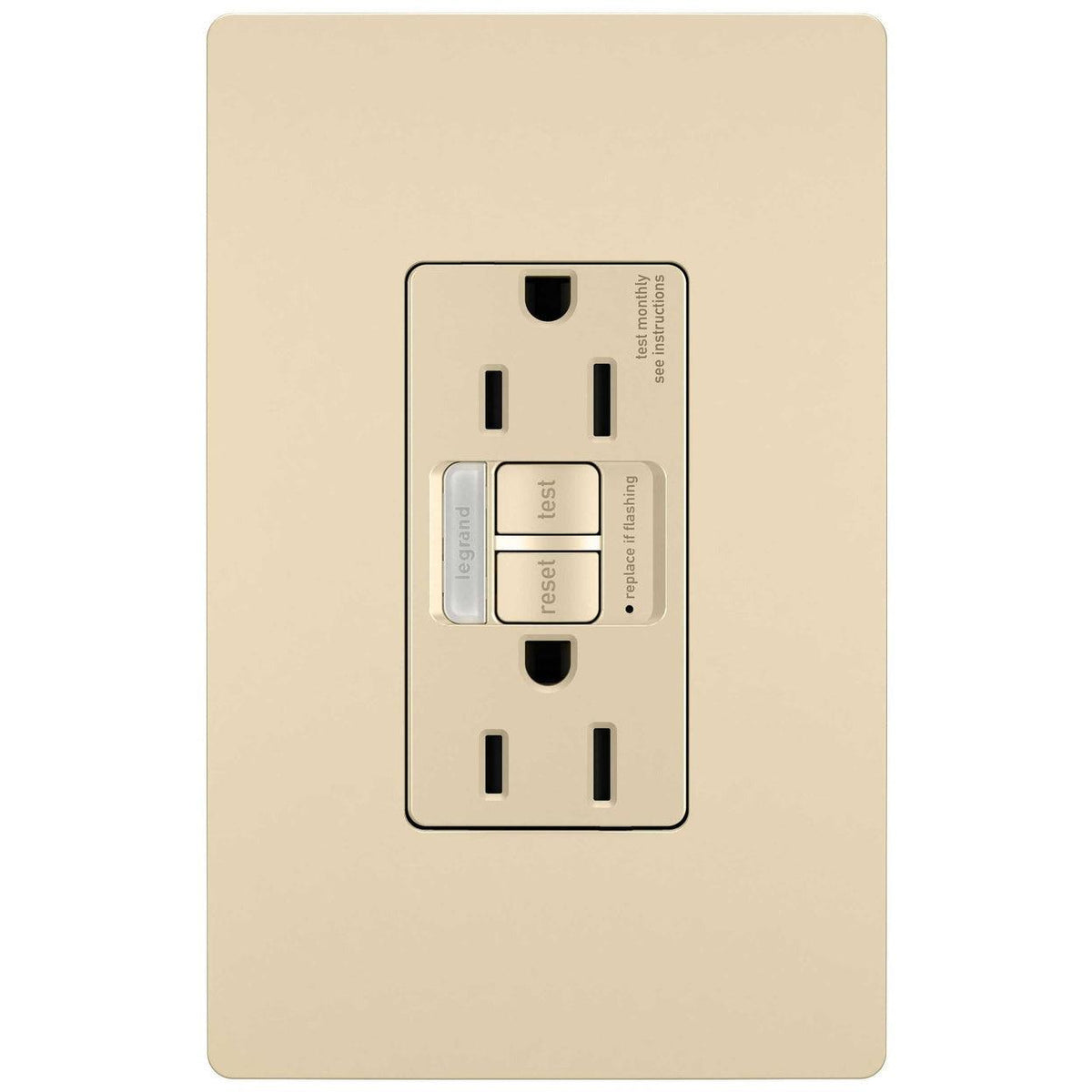 Legrand Radiant - radiant® 15A Tamper Resistant Self Test GFCI Outlet with Night Light - 1597NTLTRI | Montreal Lighting & Hardware