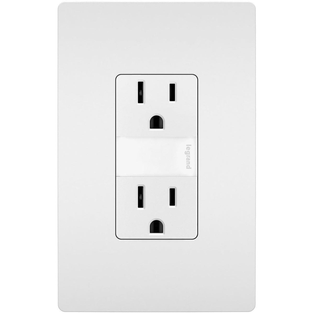 Legrand Radiant - radiant® 15A Tamper Resistant Outlet with Night Light - NTL885TRW | Montreal Lighting & Hardware