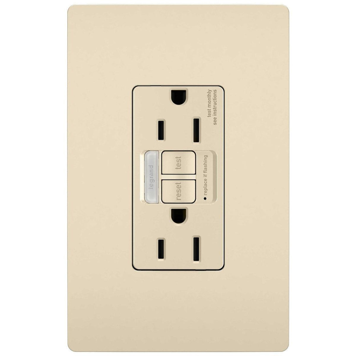 Legrand Radiant - radiant® 15A Tamper Resistant Self Test GFCI Outlet with Night Light - 1597NTLTRLA | Montreal Lighting & Hardware