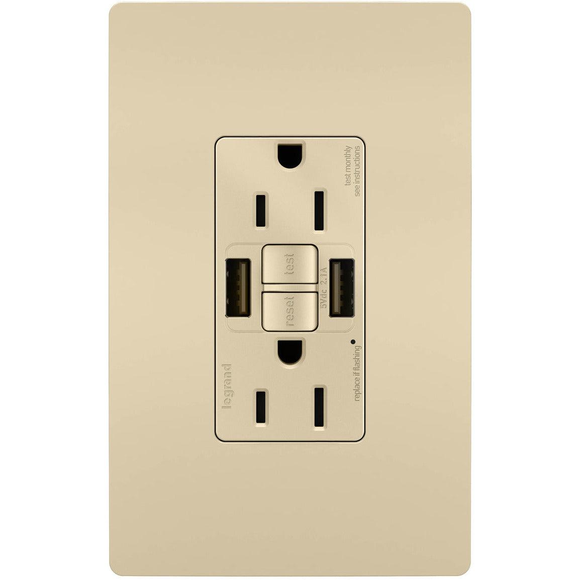 Legrand Radiant - radiant® 15A Tamper-Resistant Self-Test GFCI Outlet with Night Light - 1597TRUSBAAI | Montreal Lighting & Hardware