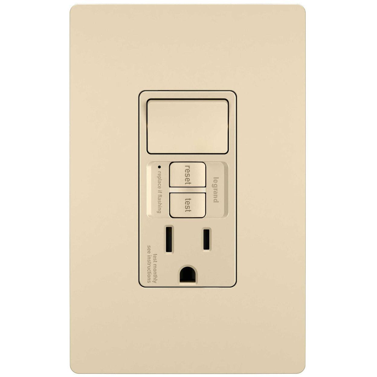 Legrand Radiant - radiant® Single Pole Switch with Tamper Resistant Self Test GFCI Outlet - 1597SWTTRICCD4 | Montreal Lighting & Hardware