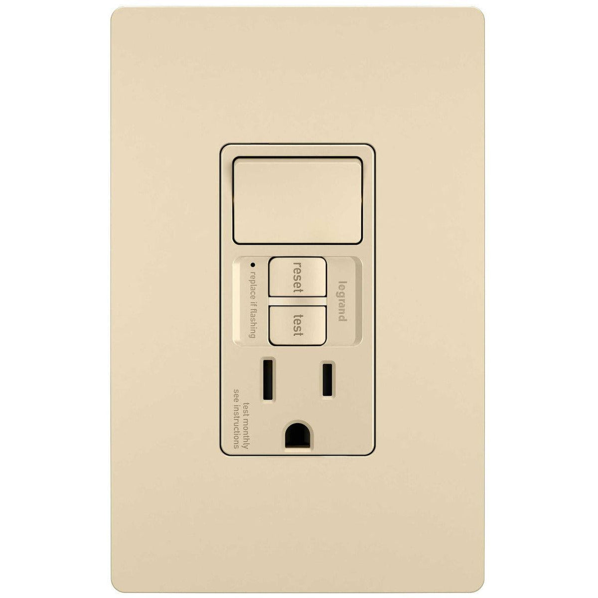 Legrand Radiant - radiant® Single Pole Switch with Tamper Resistant Self Test GFCI Outlet - 1597SWTTRICCD4 | Montreal Lighting & Hardware