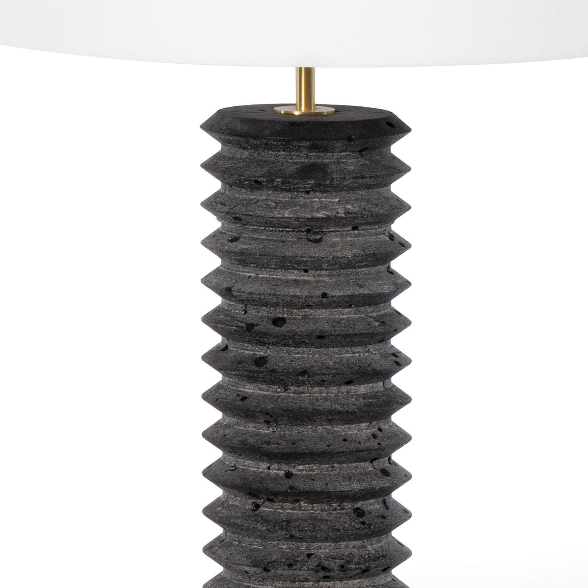 Regina Andrew - Noir Column Travertine Lamp - 13-1587 | Montreal Lighting & Hardware