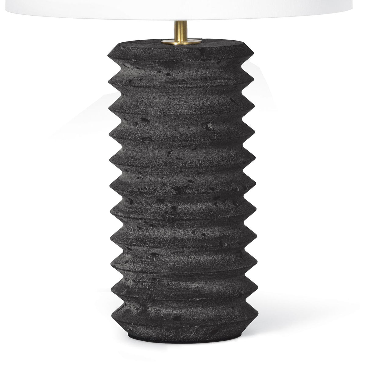 Regina Andrew - Noir Column Travertine Lamp - 13-1587 | Montreal Lighting & Hardware