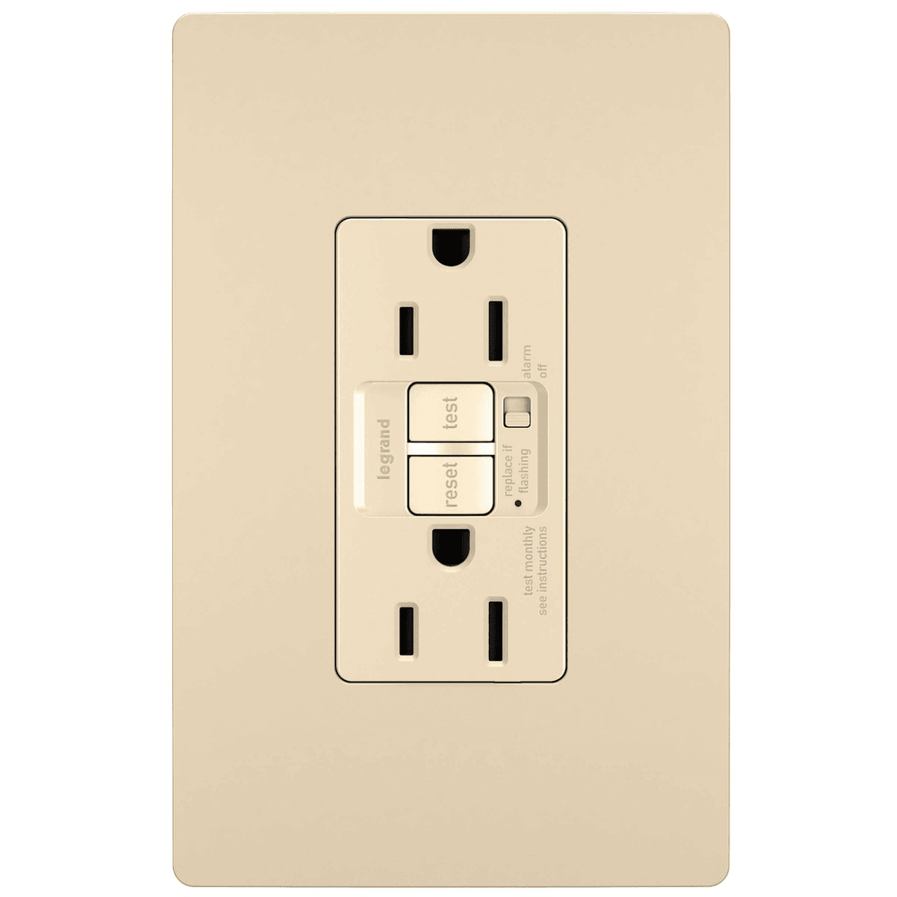 Legrand Radiant - radiant® 15A Tamper Resistant Self Test GFCI Outlet with Audible Alarm - 1597TRAI | Montreal Lighting & Hardware