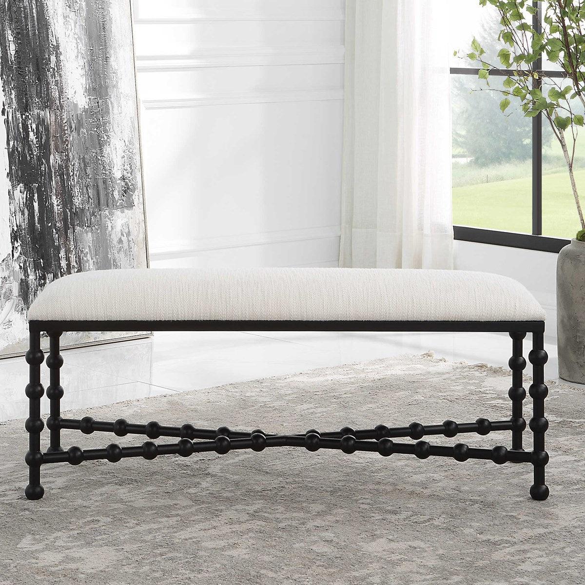 The Uttermost - Iron Drops Bench - 23756 | Montreal Lighting & Hardware