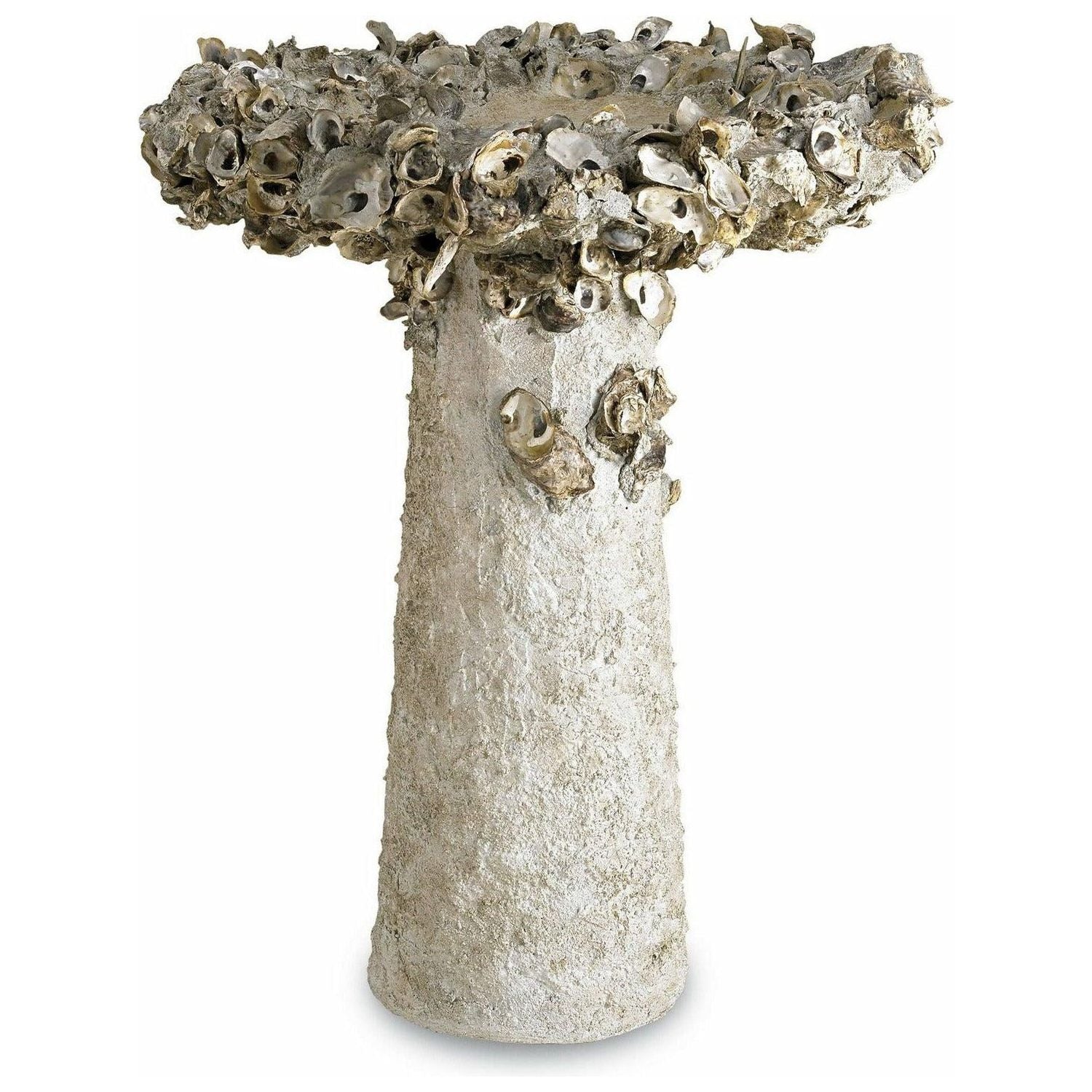 Currey and Company - Oyster Shell Bird Bath - 2765 | Montreal Lighting & Hardware