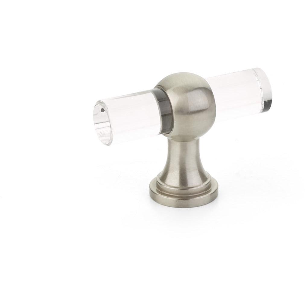 Schaub - Lumiere Transitional Adjustable Clear Acrylic T-Knob - 411-15 | Montreal Lighting & Hardware