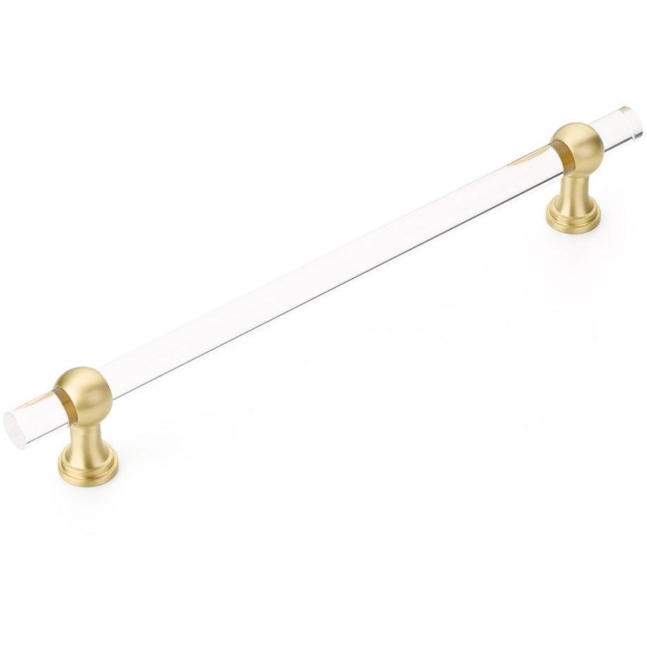 Schaub - Lumiere Transitional Non-Adjustable Clear Acrylic Appliance Pull - 412-SB | Montreal Lighting & Hardware