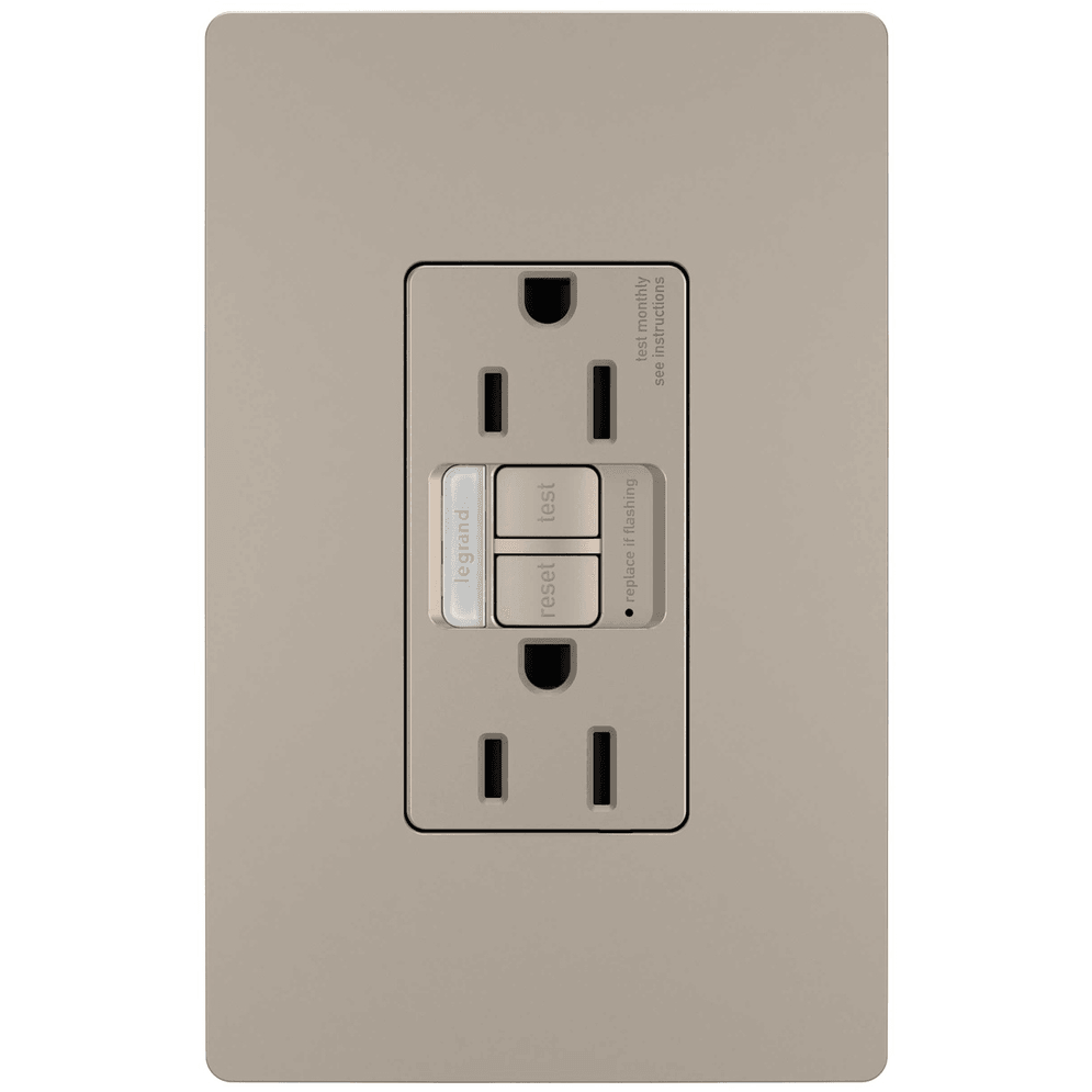 Legrand Radiant - radiant® 15A Tamper Resistant Self Test GFCI Outlet with Night Light - 1597NTLTRNICC4 | Montreal Lighting & Hardware
