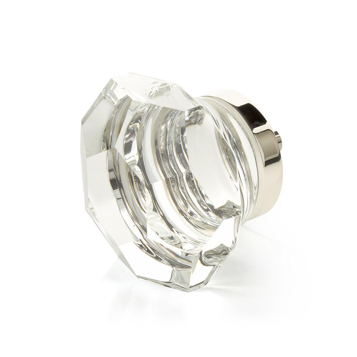 Schaub - City Lights Faceted Dome Glass Knob - 54-PN | Montreal Lighting & Hardware