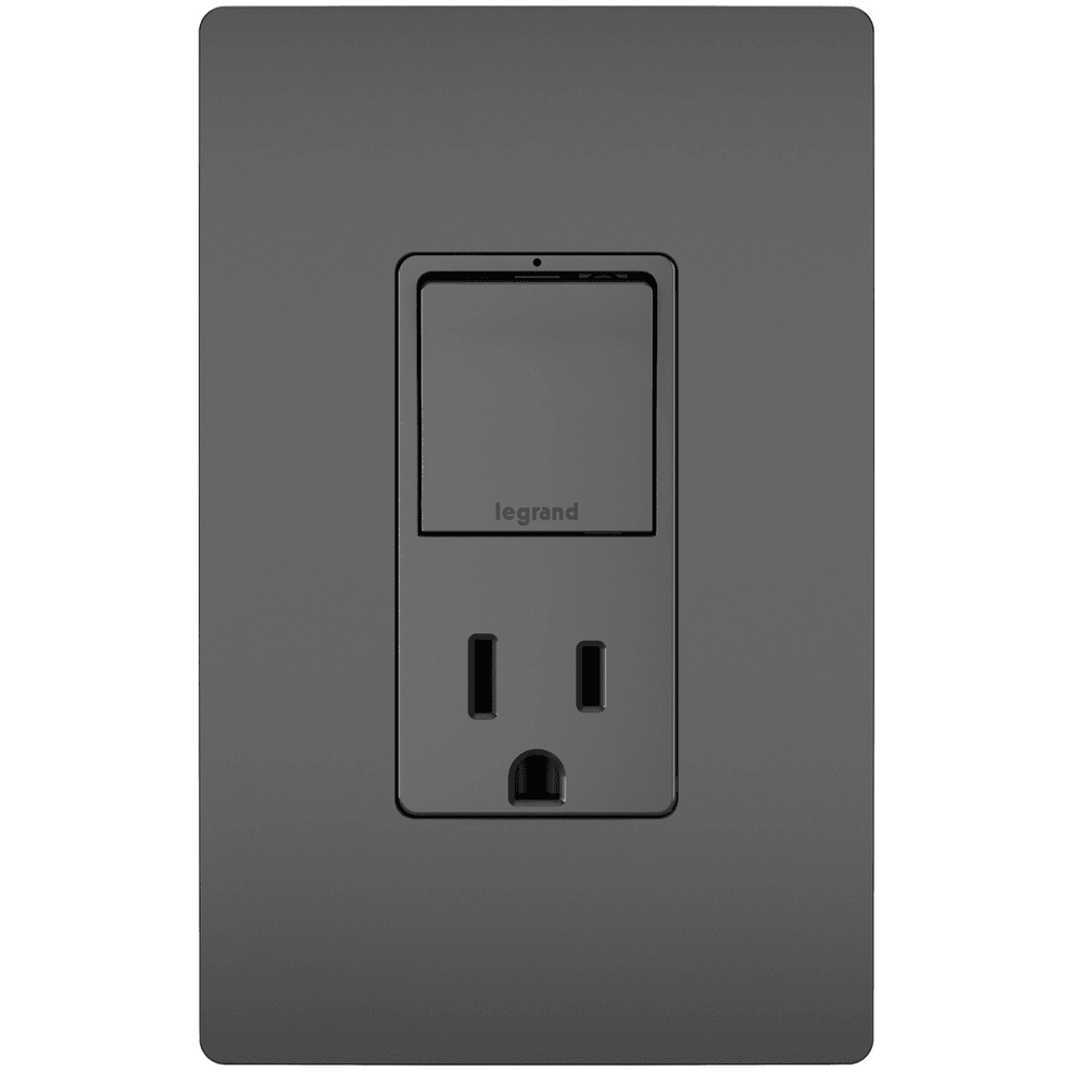 Legrand Radiant - radiant® Single Pole/3-Way Switch with 15A Tamper-Resistant Outlet - RCD38TRBK | Montreal Lighting & Hardware