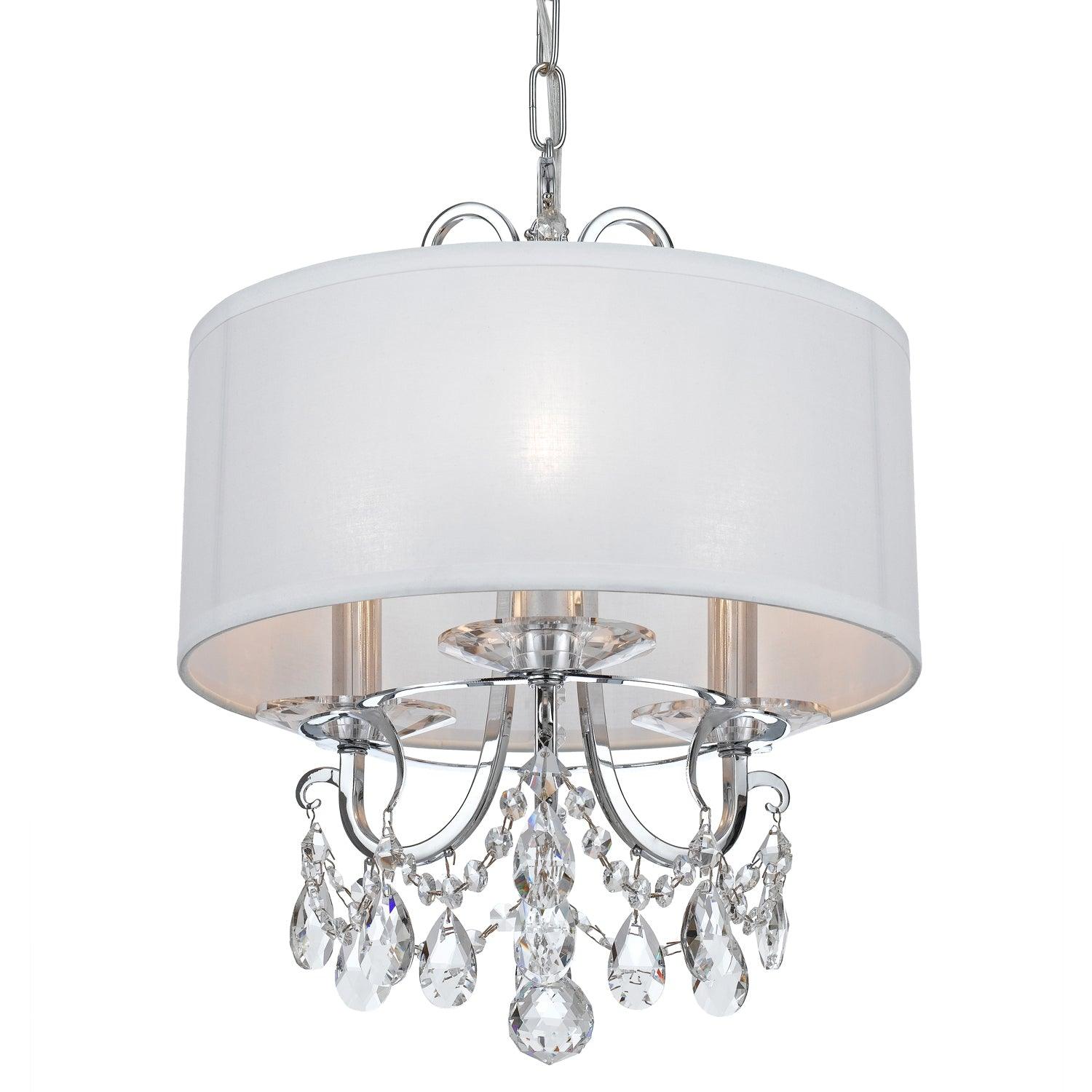 Crystorama - Othello Drum Shade Mini Chandelier - 6623-CH-CL-S | Montreal Lighting & Hardware
