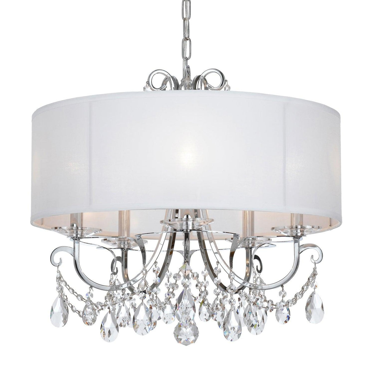 Crystorama - Othello Drum Shade Chandelier - 6625-CH-CL-S | Montreal Lighting & Hardware
