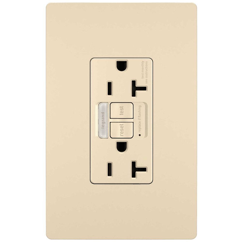 Legrand Radiant - radiant® 20A Tamper Resistant Self Test GFCI Outlet with Night Light - 2097NTLTRI | Montreal Lighting & Hardware