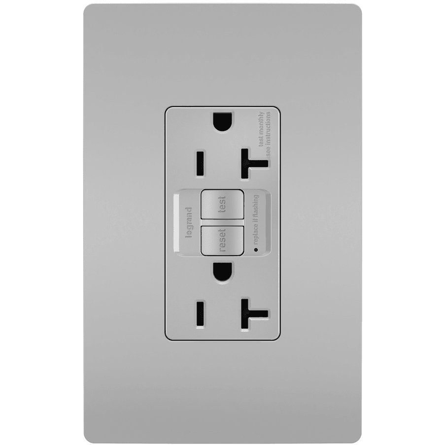 Legrand Radiant - radiant® Spec Grade 20A Self Test GFCI Receptacle - 2097GRY | Montreal Lighting & Hardware