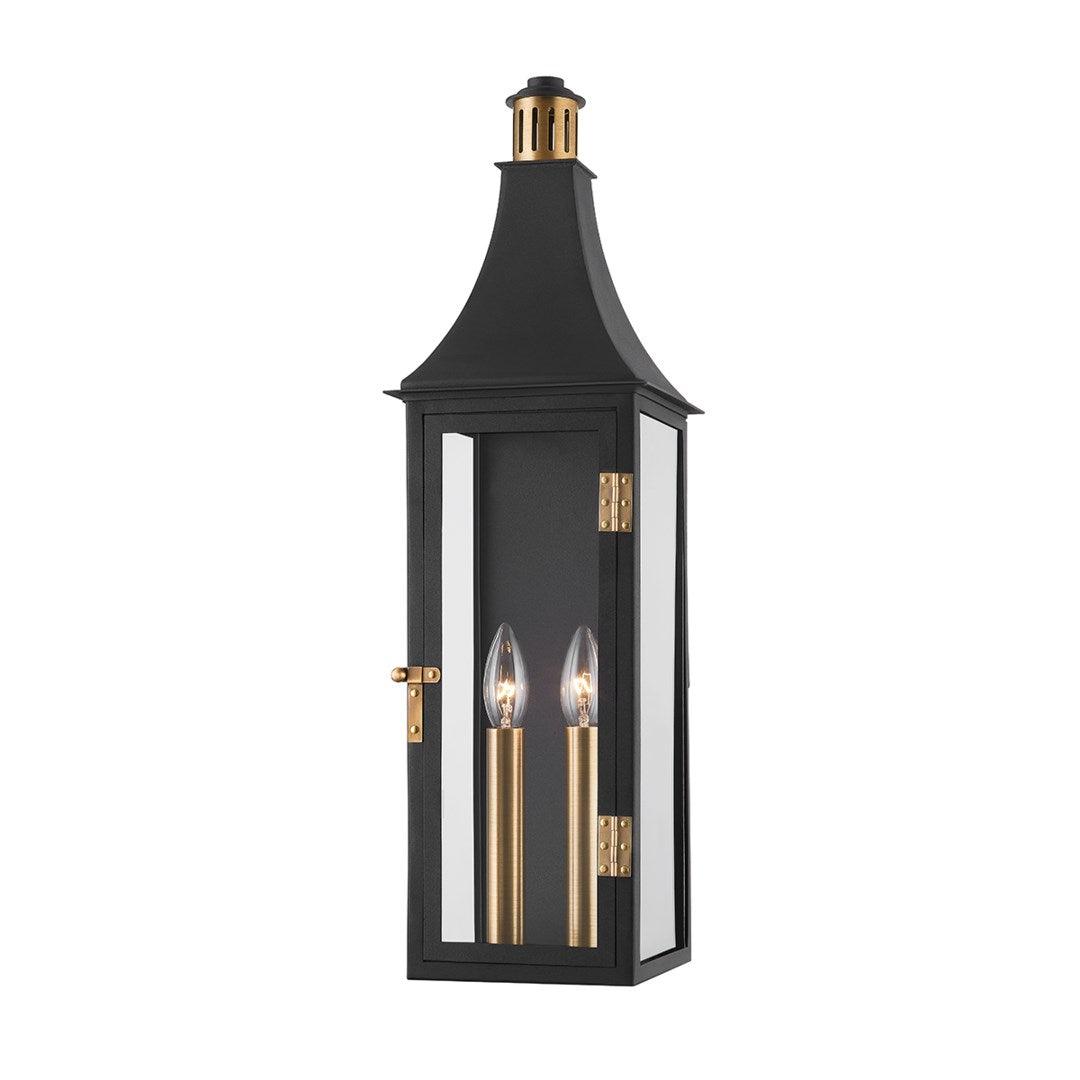 Troy Lighting - Wes Exterior Wall Sconce - B7824-PBR/TBK | Montreal Lighting & Hardware