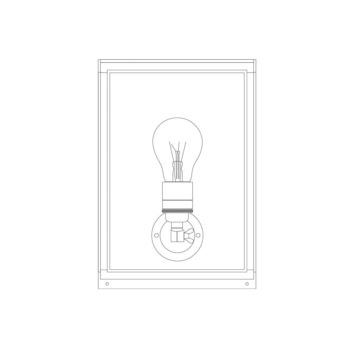 Davey Lighting - Small Box Wall Light 7641 (Externally Glazed) - US-DP7641/BR/WE/FR | Montreal Lighting & Hardware