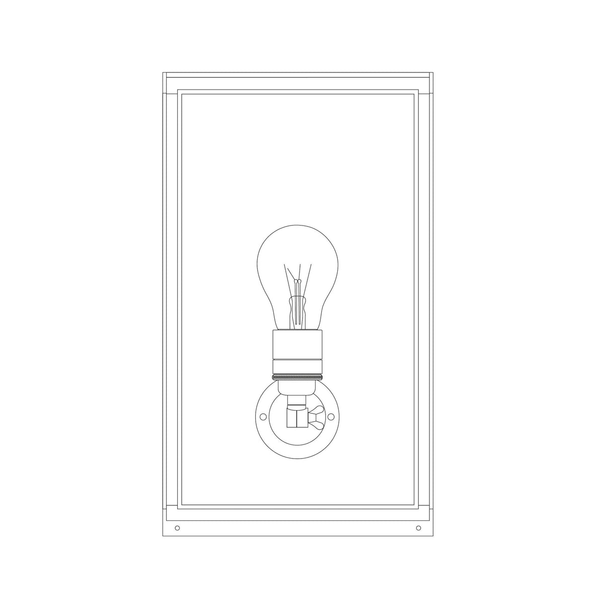 Davey Lighting - Medium Box Wall Light 7642 (Externally Glazed) - US-DP7642/BR/WE/FR | Montreal Lighting & Hardware