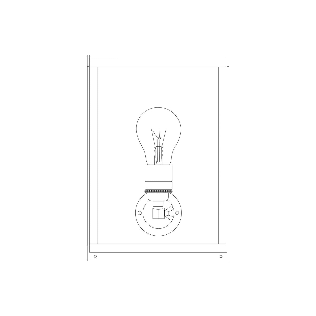 Davey Lighting - Small Box Wall Light 7644 (Internally Glazed) - US-DP7644/BR/WE/FR | Montreal Lighting & Hardware