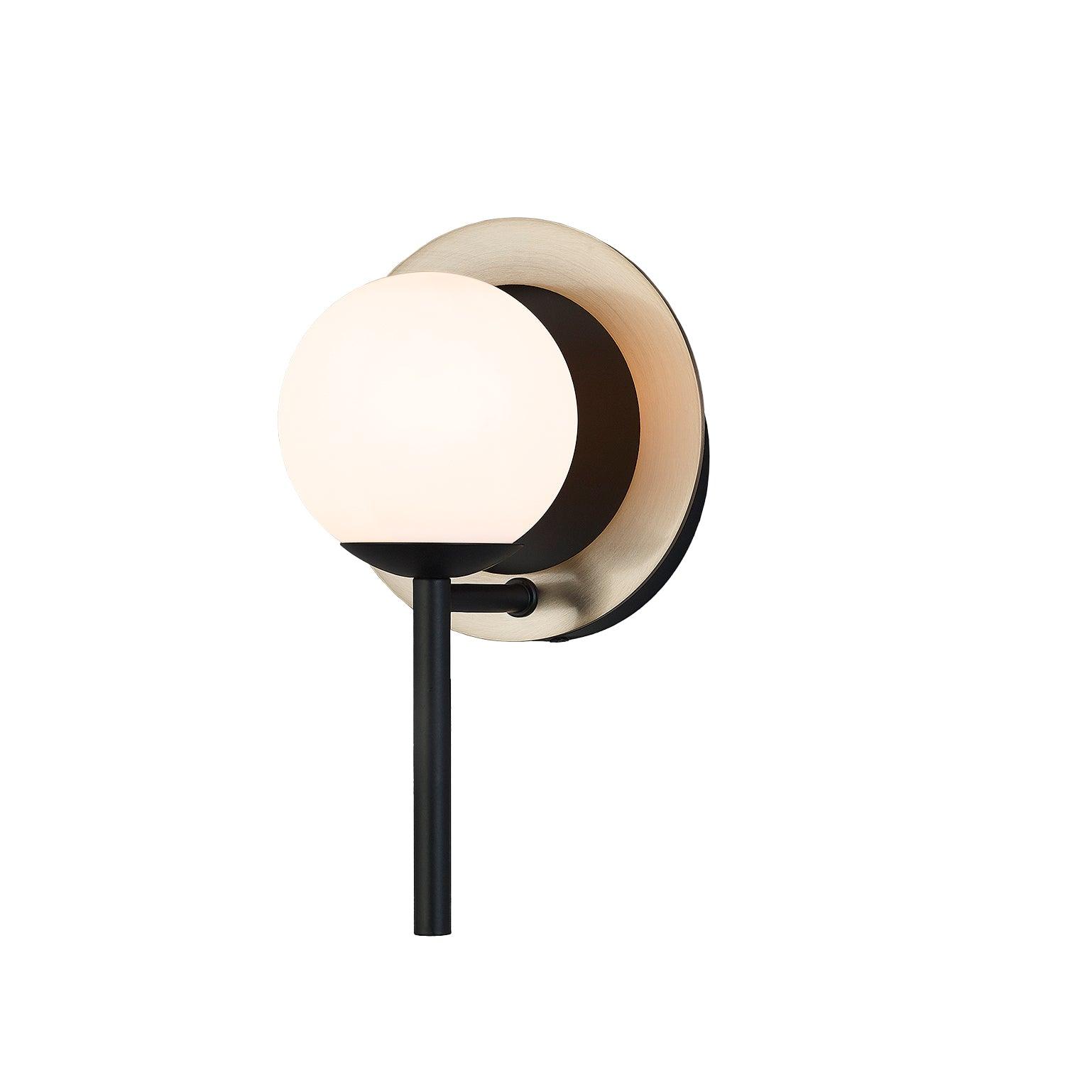 Justice Designs - Halo Wall Sconce - FSN-4221-OPAL-MBBR | Montreal Lighting & Hardware