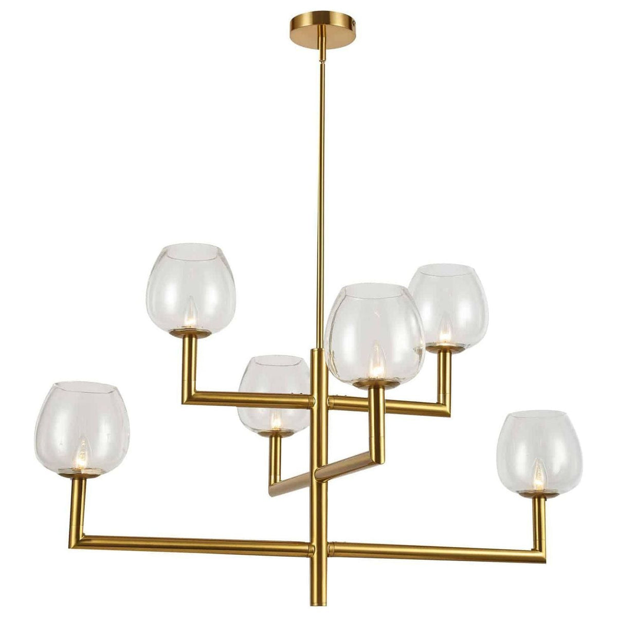 Dainolite - Nora Chandelier - NOR-326C-AGB-CLR | Montreal Lighting & Hardware