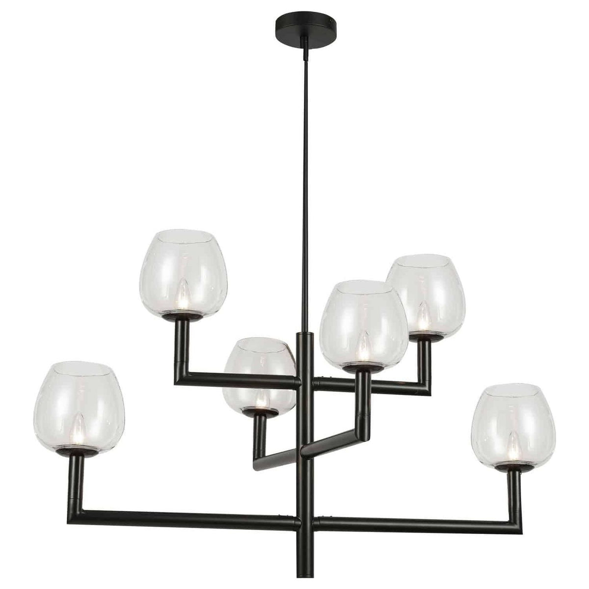 Dainolite - Nora Chandelier - NOR-326C-MB-CLR | Montreal Lighting & Hardware