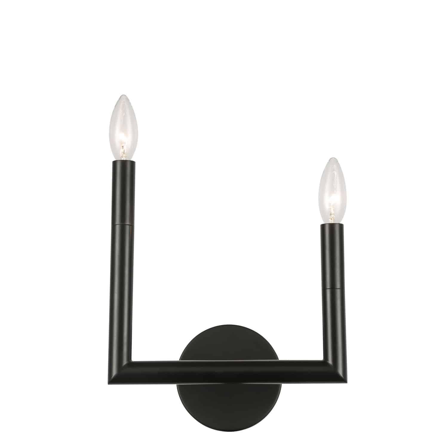 Dainolite - Nora Double Wall Sconce - NOR-L-112W-MB | Montreal Lighting & Hardware