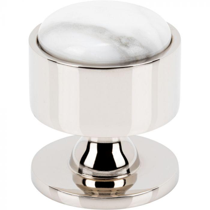 Vesta Fine Hardware - Firesky Carrara White Knob - V7553PN | Montreal Lighting & Hardware