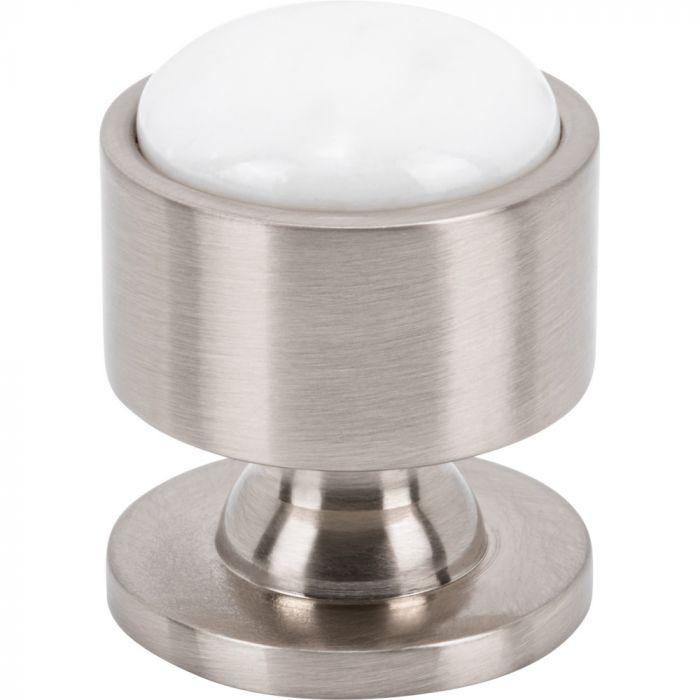 Vesta Fine Hardware - Firesky Carrara White Knob - V7563BSN | Montreal Lighting & Hardware