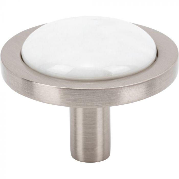 Vesta Fine Hardware - Firesky Carrara White Knob - V7583BSN | Montreal Lighting & Hardware