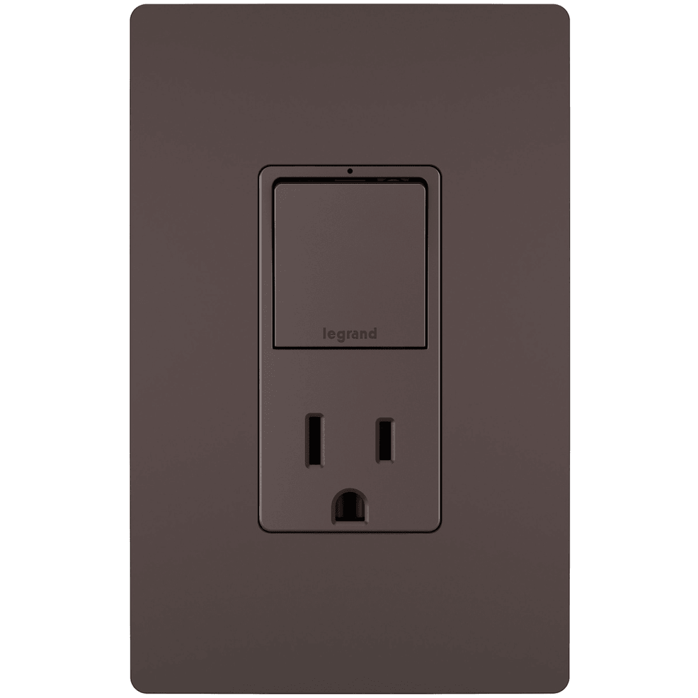 Legrand Radiant - radiant® Single Pole/3-Way Switch with 15A Tamper-Resistant Outlet - RCD38TRDBCC6 | Montreal Lighting & Hardware