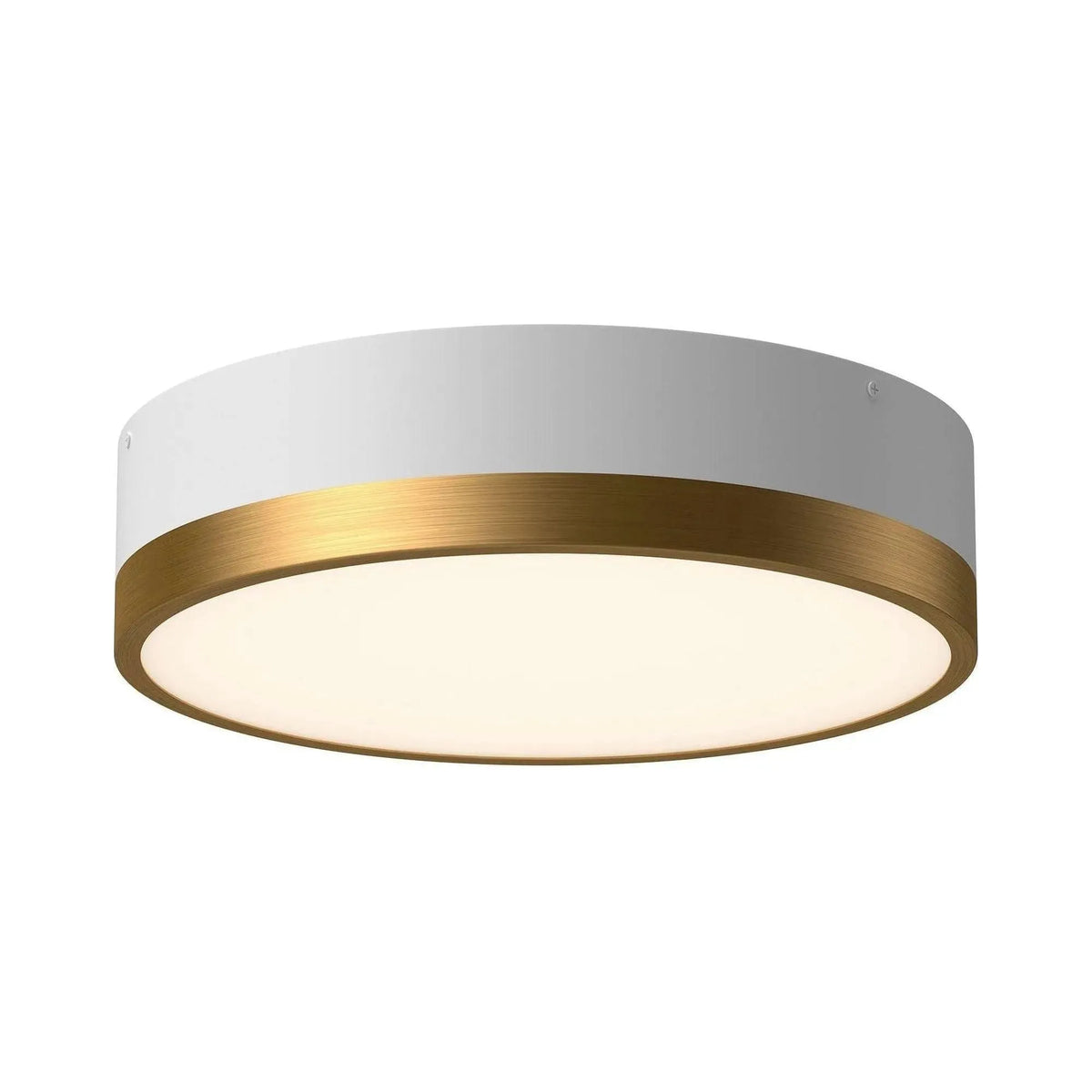 Alora Lighting - Brisbane Two-Tone Flush Mount - FM556216AGWH | Montreal Lighting & Hardware